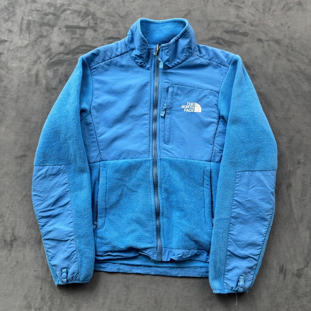 The North Face Blue Denali Fleece Full Zip Jacket Small Mens Women Outdoor